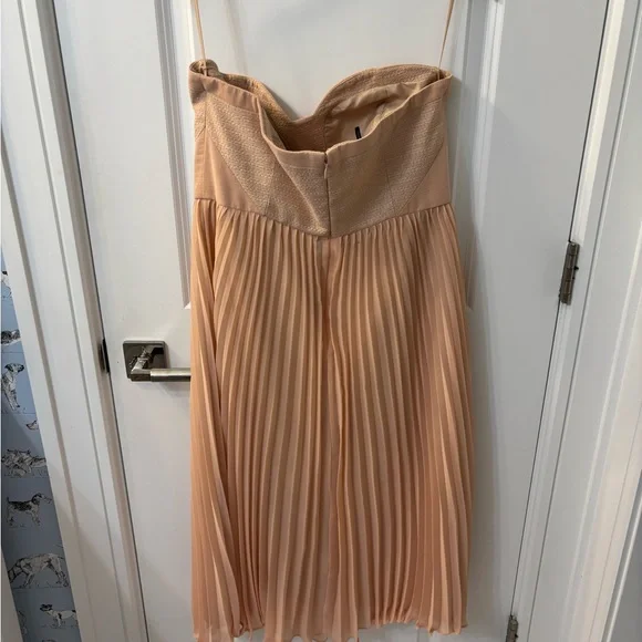 Elegant Strapless Pleated Dress - Pink - Picture 5 of 6